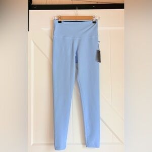 Strut This Blue Ribbed High Rise Leggings NWT